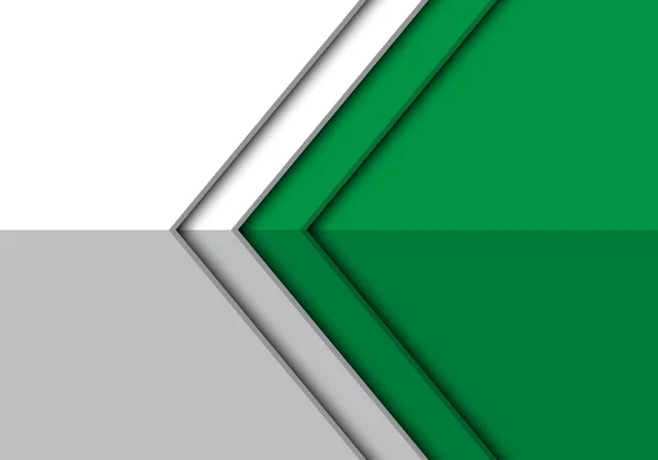 Resumen Verde Flecha Blanca Dirección Diseño Moderno Futurista Fondo Vector — Vector de stock