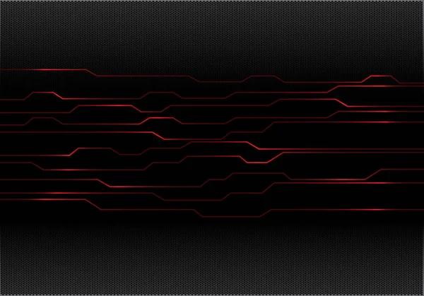 Obwód Abstrakcja Światło Czerwone Czarnego Sześciokąta Siatki Projektu Nowoczesne Futurystyczna — Wektor stockowy