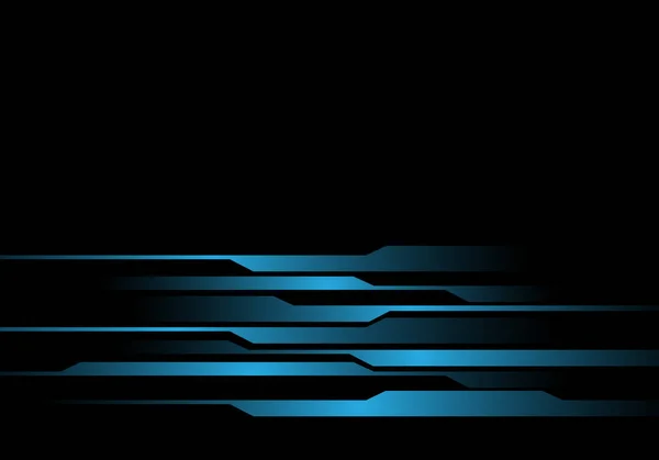 Soyut Mavi Işık Çizgi Siyah Tasarımı Modern Futuristik Vektör Arka — Stok Vektör