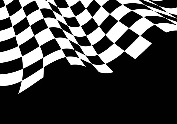 Картатий Прапор Хвиля Чорно Білий Спортивної Гонки Чемпіонату Ділового Завершення — стоковий вектор