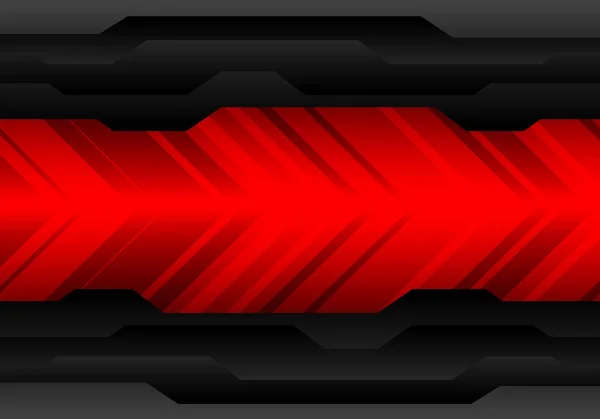 Astratto Freccia Rossa Direzione Modello Luce Disegno Futuristico Nero Moderna — Vettoriale Stock