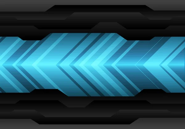 Abstrato Azul Seta Direção Padrão Luz Projeto Futurista Preto Tecnologia — Vetor de Stock