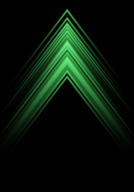 Soyut Yeşil ışık ok hızı yönünü siyah tasarımı modern futuristik arka plan vektör çizim üzerinde.