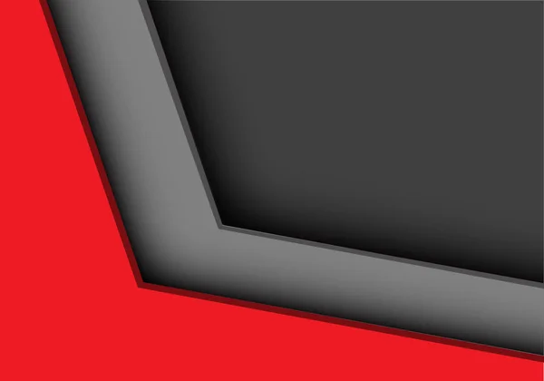 Абстрактний Червоний Сірий Стрілка Напрямок Кутовий Дизайн Сучасний Футуристичний Фон — стоковий вектор
