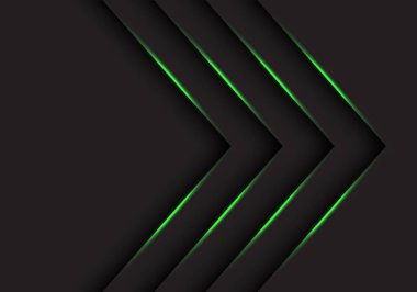siyah tasarımı modern futuristik arka plan vektör çizim soyut yeşil ışık oklar yönünde.