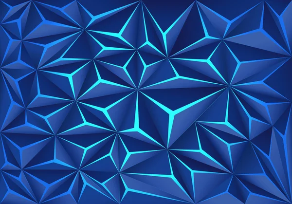 Abstraktní Modrý Mnohoúhelník Bezva Osvětlovací Techniky Design Moderní Futuristické Pozadí — Stockový vektor