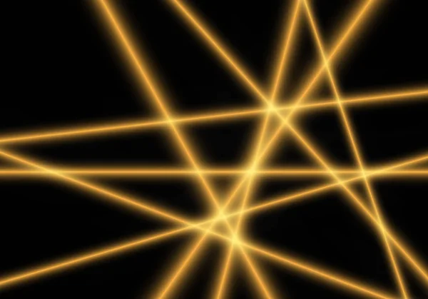 抽象黄光激光束在黑色设计现代技术背景向量例证 — 图库矢量图片