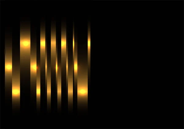 Абстрактна Золота Лінія Розкоші Чорним Порожнім Простором Векторні Ілюстрації — стоковий вектор