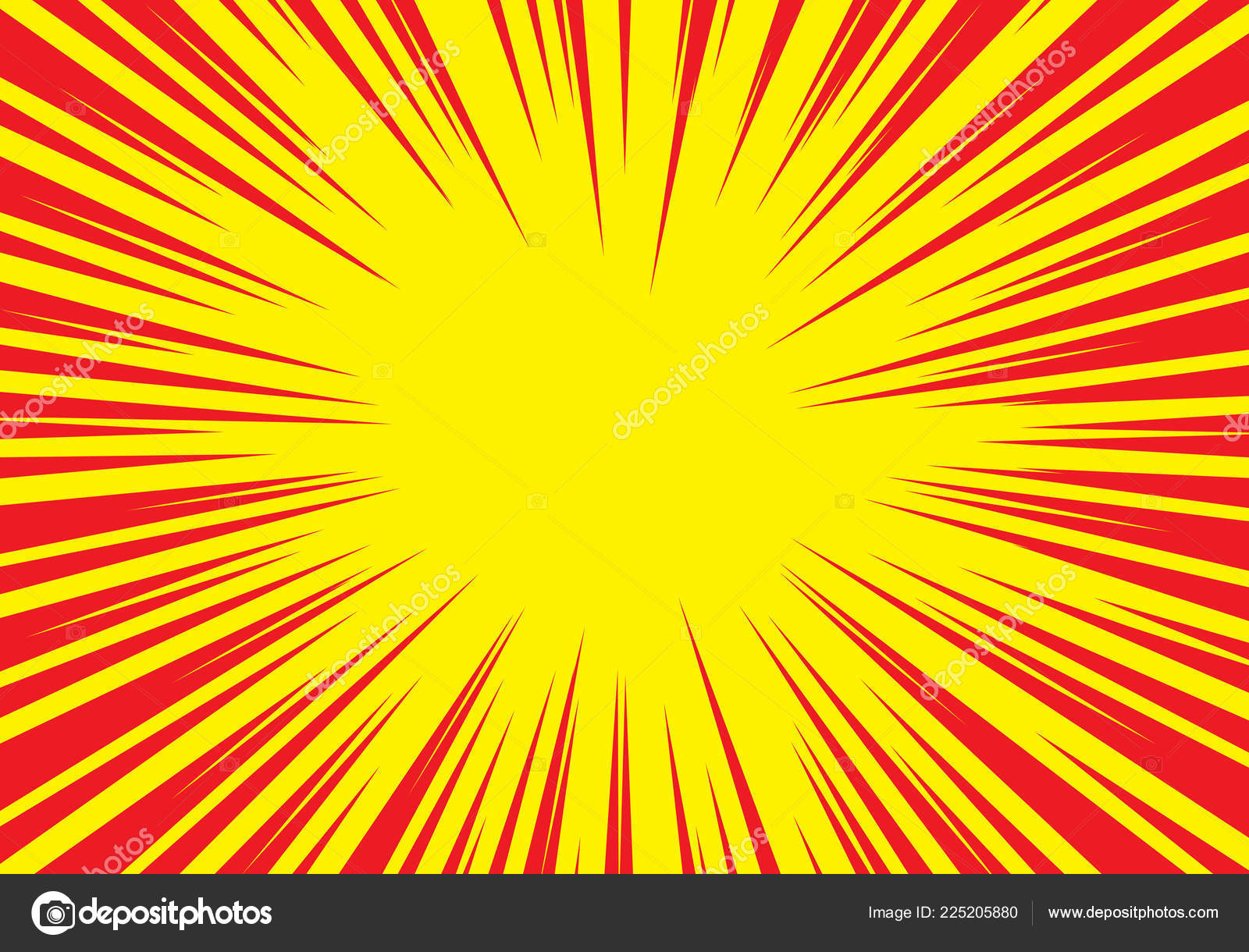 Radial Zoom Speed Line Red Yellow Comic Background Vector Illustration  Stock Vector by ©Patthana 225205880