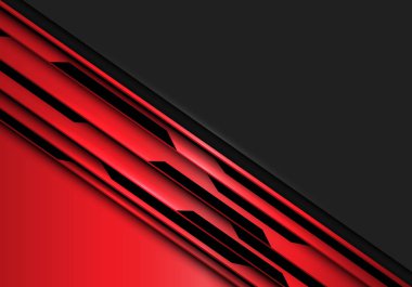 Soyut kırmızı siyah devre gri boş alanı tasarım modern futuristik arka plan vektör çizim ile.