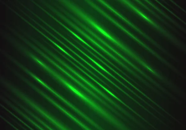 Abstrato Verde Luz Velocidade Energia Tecnologia Energia Preto Futurista Fundo — Vetor de Stock