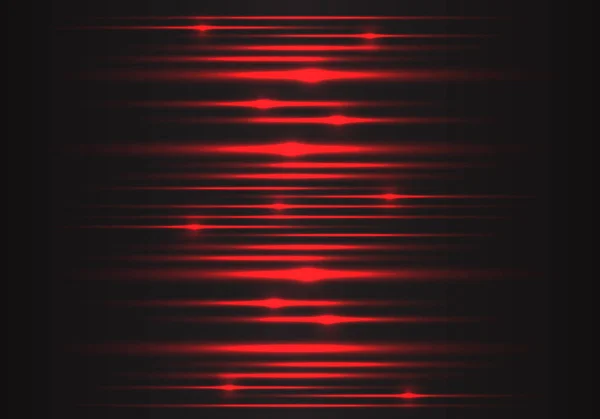 抽象红光速度功率技术能量在黑色未来主义背景向量例证 — 图库矢量图片
