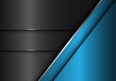 Soyut gri mavi metal tasarım modern futuristik arka plan vektör çizim.