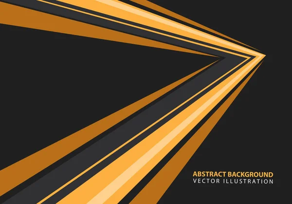 Abstrakte Gelbe Pfeilrichtung Auf Schwarzem Design Moderne Futuristische Hintergrundvektorillustration — Stockvektor