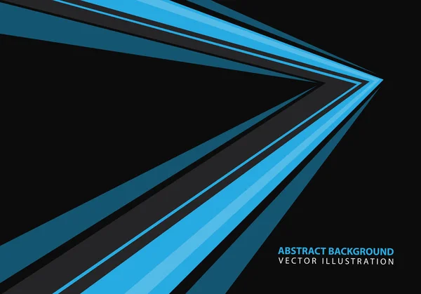 Abstrakte Blaue Pfeilrichtung Auf Schwarzem Design Moderne Futuristische Hintergrundvektorillustration — Stockvektor