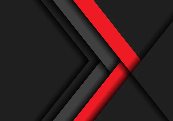 Abstract Red Grey Arrow Direction Dark Blank Space Design Modern — Stock Vector