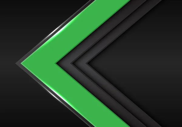 Abstract Green Grey Arrow Direction Dark Blank Space Design Modern — Stock Vector