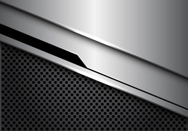 Modern arka plan daire futuristik koyu gri çizgi lüks siyah tasarlamak vektör.