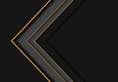 Modern arka plan boş boşluk gri futuristik çizgi koyu vektör ok çizim.