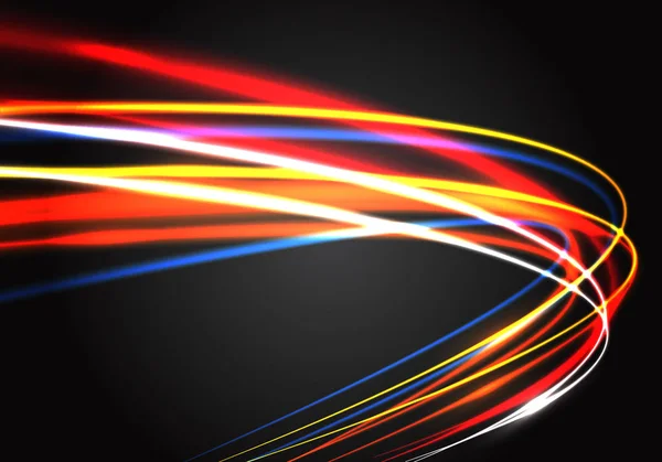 Абстрактний Колір Світла Швидкість Руху Кривої Чорній Технології Розкішний Фон — стоковий вектор