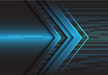 Soyut mavi ok ışık devre güç yönü tasarımı modern fütüristik teknoloji arka plan vektör illüstrasyon.