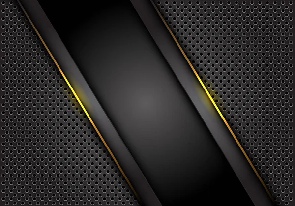 Soyut sarı ışık çizgisi yuvarlak örgü tasarım modern teknoloji fütüristik arka plan vektör illüstrasyon üzerinde koyu gri.