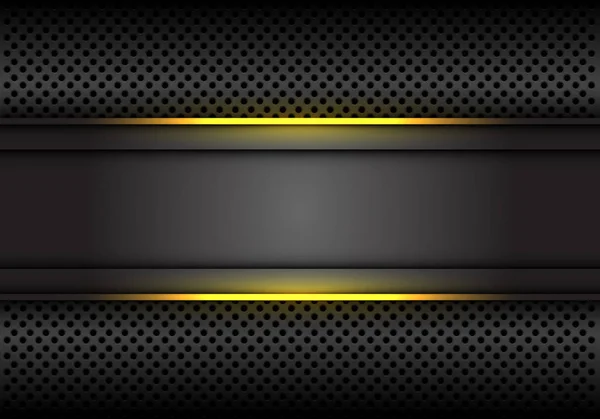 Linha Luz Amarela Abstrata Bandeira Cinzenta Escura Projeto Engranzamento Círculo —  Vetores de Stock