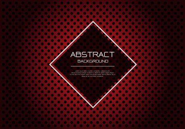 Elmas afiş beyaz çerçeve şablontasarım modern arka plan illüstrasyon ile siyah soyut vektör lüks kırmızı daire örgü desen.