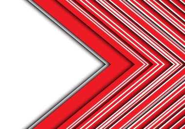 Beyaz boş alan tasarımı modern fütüristik arka plan vektör illüstrasyon soyut kırmızı çizgiler ok yönü.