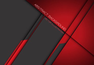 Metalik Modern arka plan futuristik gri koyu kırmızı soyut tasarlamak vektör. 