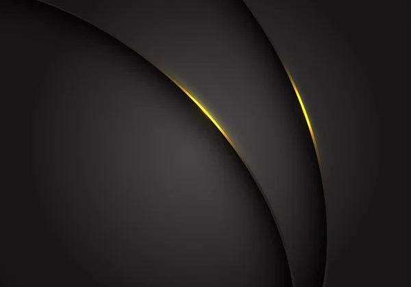 Abstrato Luz Amarela Cinza Escuro Curva Metálica Sobreposição Com Espaço — Vetor de Stock