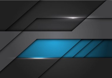 Soyut mavi gri afiş devre tasarımı modern fütüristik arka plan vektör illüstrasyon.