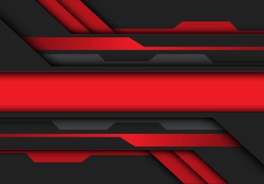 Soyut kırmızı gri metalik devre tasarımı modern fütüristik arka plan vektör illüstrasyon.