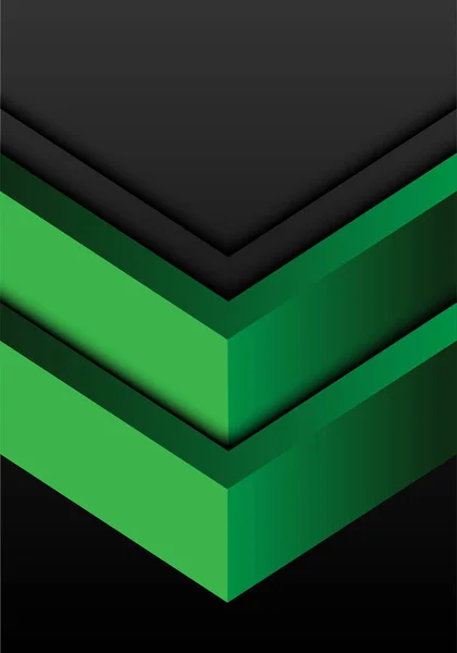 Abstrakt Grön Dubbelpil Riktning Grå Tomt Utrymme Design Modern Futuristisk — Stock vektor