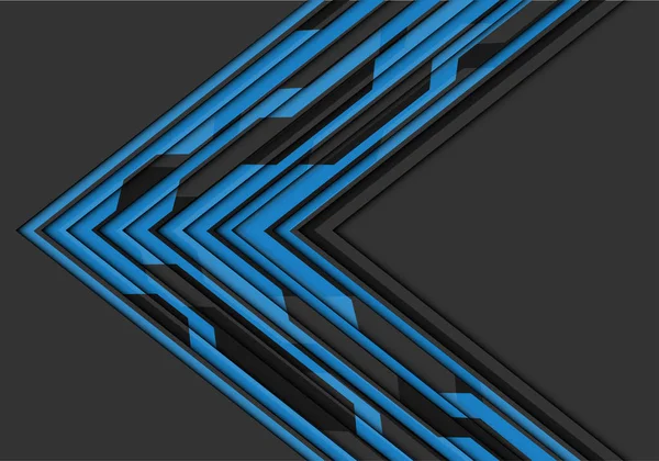 Абстрактная Синяя Линия Стрелки Сером Бланковом Дизайне Пространства Современной Футуристической — стоковый вектор
