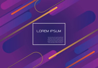 Beyaz çerçeve ve metin tasarımı modern fütüristik arka plan vektörü ile soyut mor geometrik dinamik şekiller kompozisyon