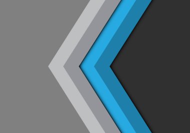 Soyut mavi gri ok yönü izole tasarım modern fütüristik arka plan vektör illüstrasyon.