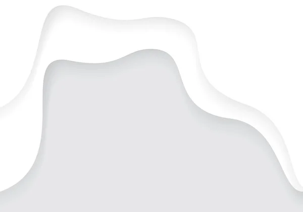 Curva de corte de papel branco abstrato sobreposição com design de espaço em branco cinza ilustração de vetor de fundo futurista moderna . — Vetor de Stock