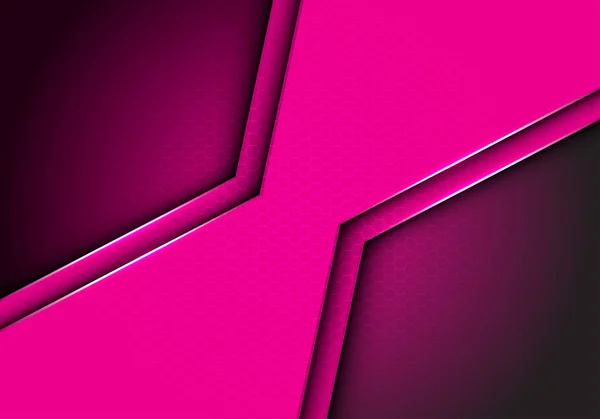 Абстрактно Розовый Многоугольник Шестиугольным Узором Современный Футуристический Фоновый Вектор — стоковый вектор