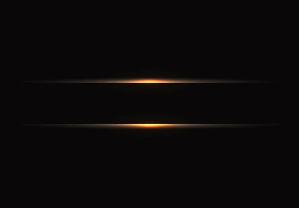 黒のデザインに抽象的なゴールドラインバナー現代の未来的な背景ベクトルイラスト — ストックベクタ