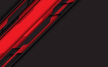 Boş alan tasarımı modern fütüristik arka plan vektör illüstrasyon ile gri soyut kırmızı teknoloji devre si.