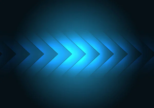 Abstrakte blaue Lichtpfeil Richtung Muster Design moderner Futuri — Stockvektor