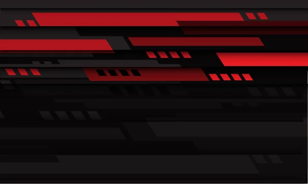 Abstrait Rouge Noir Géométrique Vitesse Technologie Futuriste Design Moderne Fond — Image vectorielle