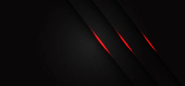 Abstrakte Dreifache Rote Lichtlinie Schrägstrich Auf Dunkelgrauem Sechskant Maschenmuster Design — Stockvektor