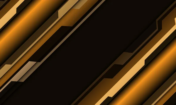 Barra Polígono Cibernético Metálico Amarillo Abstracto Diseño Gris Oscuro Moderna — Vector de stock