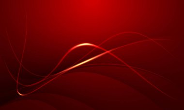 Kırmızı lüks arka plan vektöründe soyut gri dalga altın kurdele eğrisi