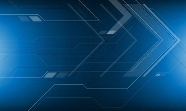 Soyut çizgi ok teknolojisi siber fütürist stil geomatrisi mavi tasarım modern yaratıcı arkaplan çizimi.