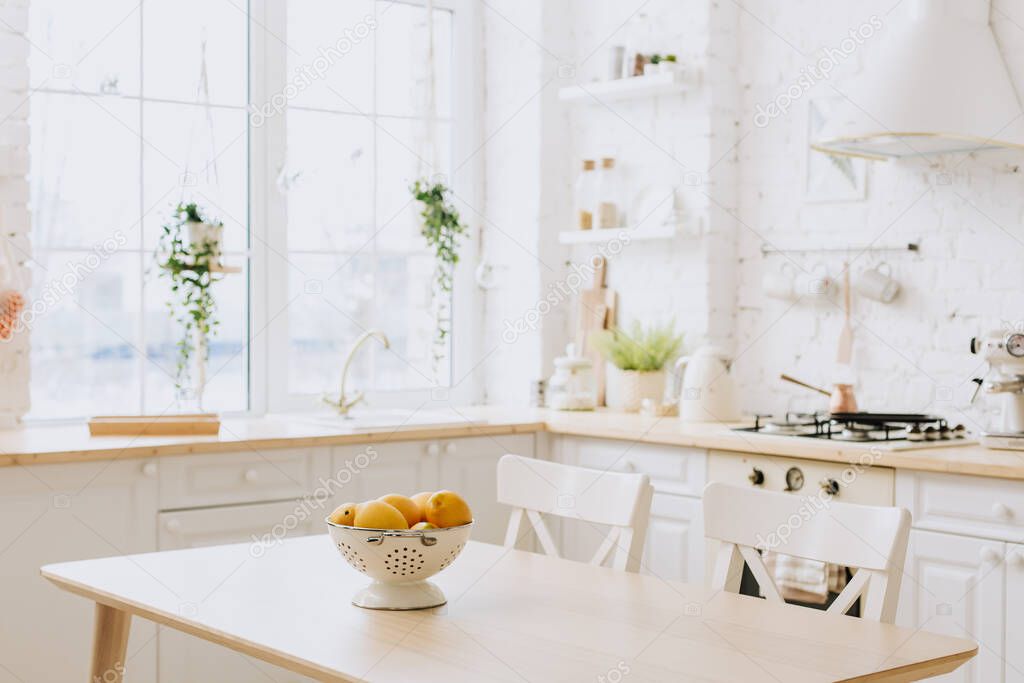 Kitchen interior with vintage kitchenware