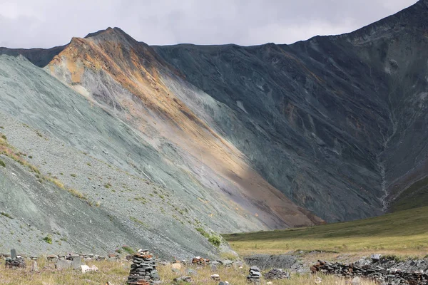 Vista Las Montañas Colores Garganta Yarlu Monte Altai Rusia — Foto de Stock