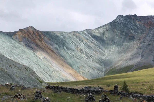 Vista Las Montañas Colores Garganta Yarlu Monte Altai Rusia — Foto de Stock